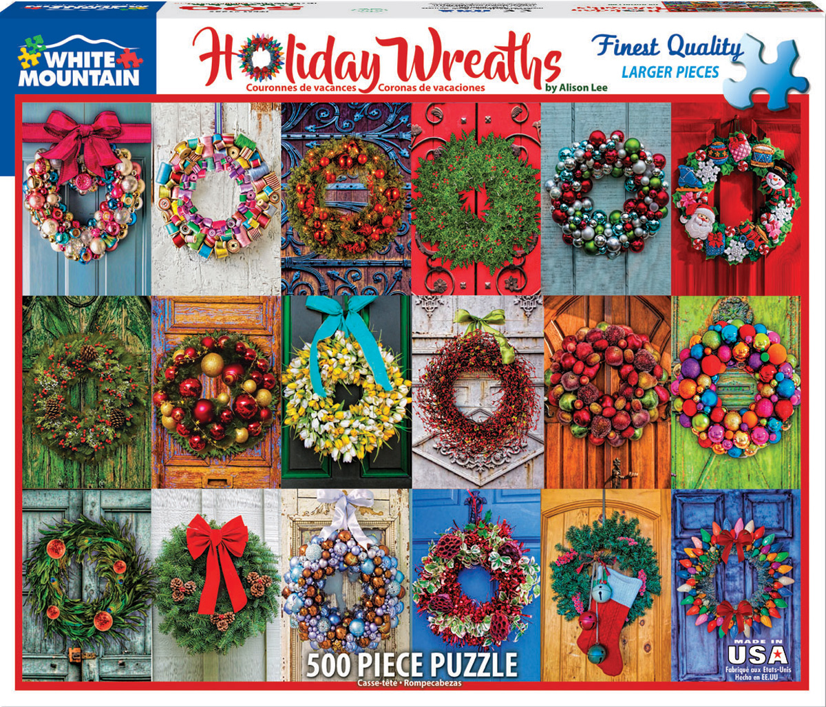 Holiday Wreaths 550 Pieces White Mountain Serious Puzzles