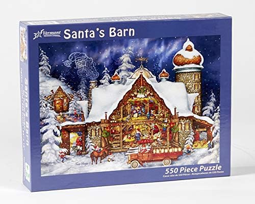 Santa S Barn 550 Pieces Vermont Christmas Company Serious Puzzles