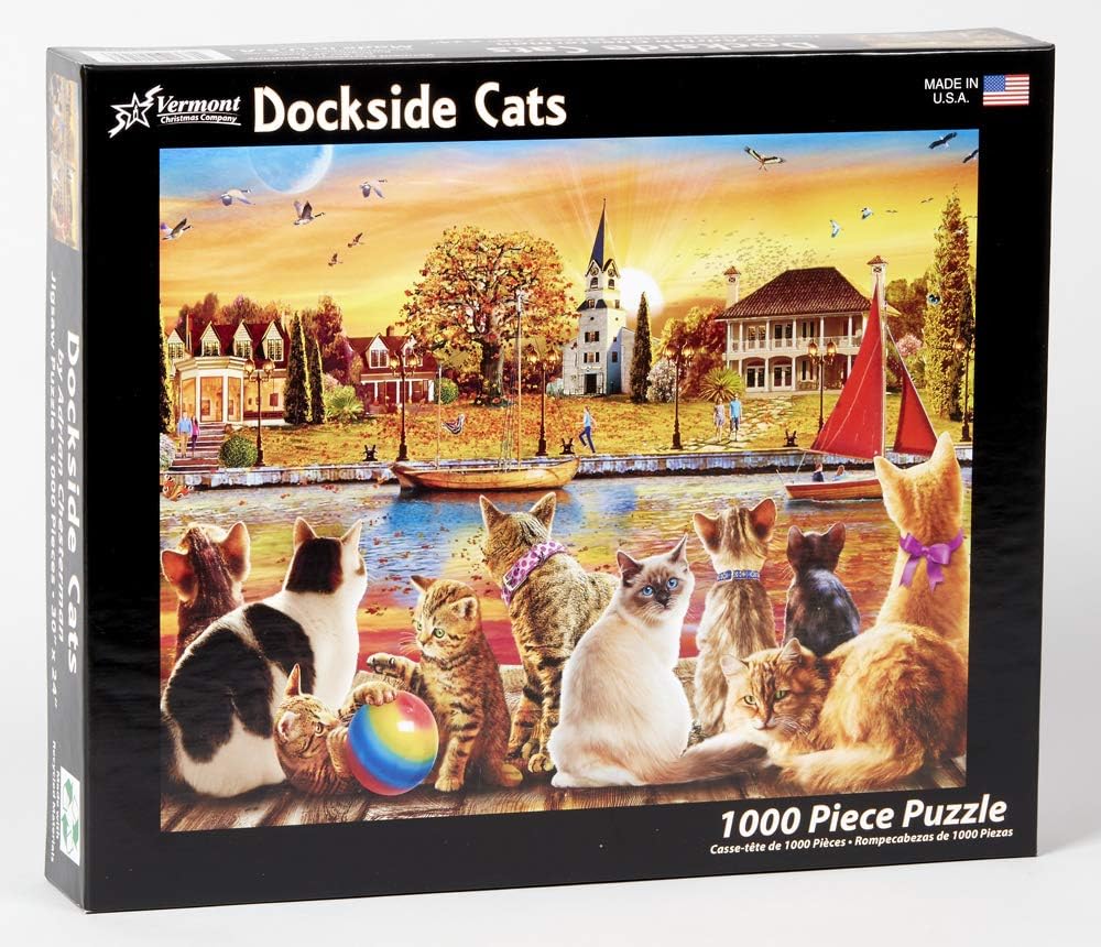 Dockside Cats Pieces Vermont Christmas Company Serious Puzzles