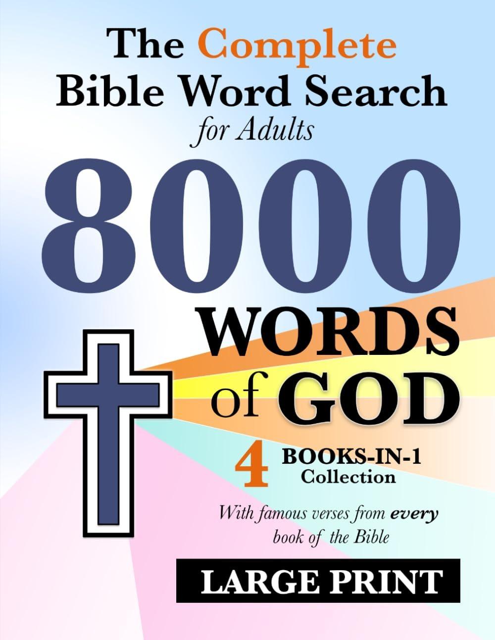 The Complete Bible Word Search For Adults Large Print 4 Books In 1