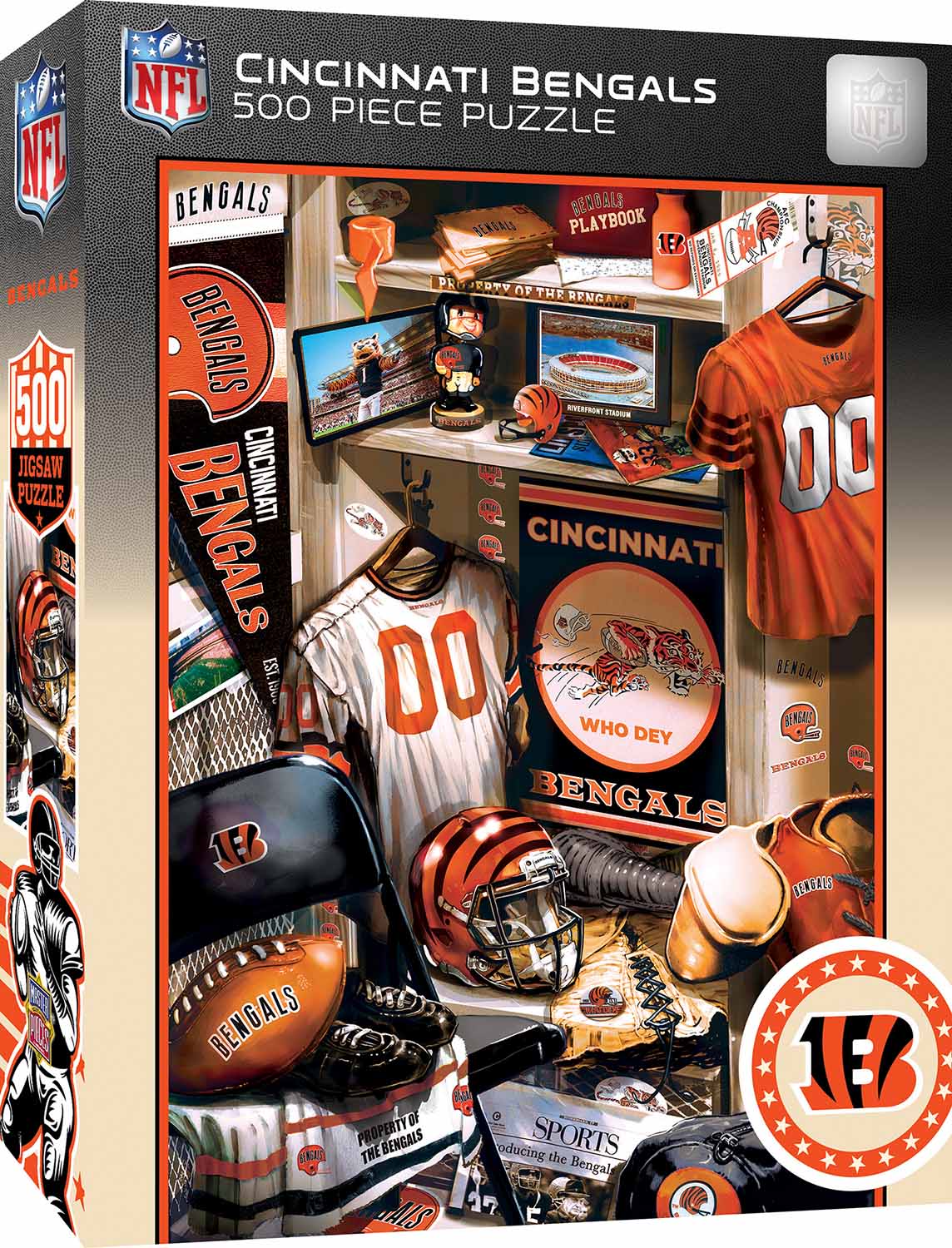 Cincinnati Bengals NFL Locker Room, 500 Pieces, MasterPieces | Serious ...