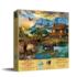 White  Mountain Cabin Forest Animal Jigsaw Puzzle