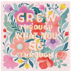 Grow Through What You Go Through Flower & Garden Jigsaw Puzzle