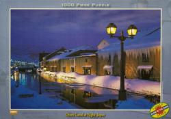 Otaro Canal At Night, Japan Winter Glow in the Dark Puzzle