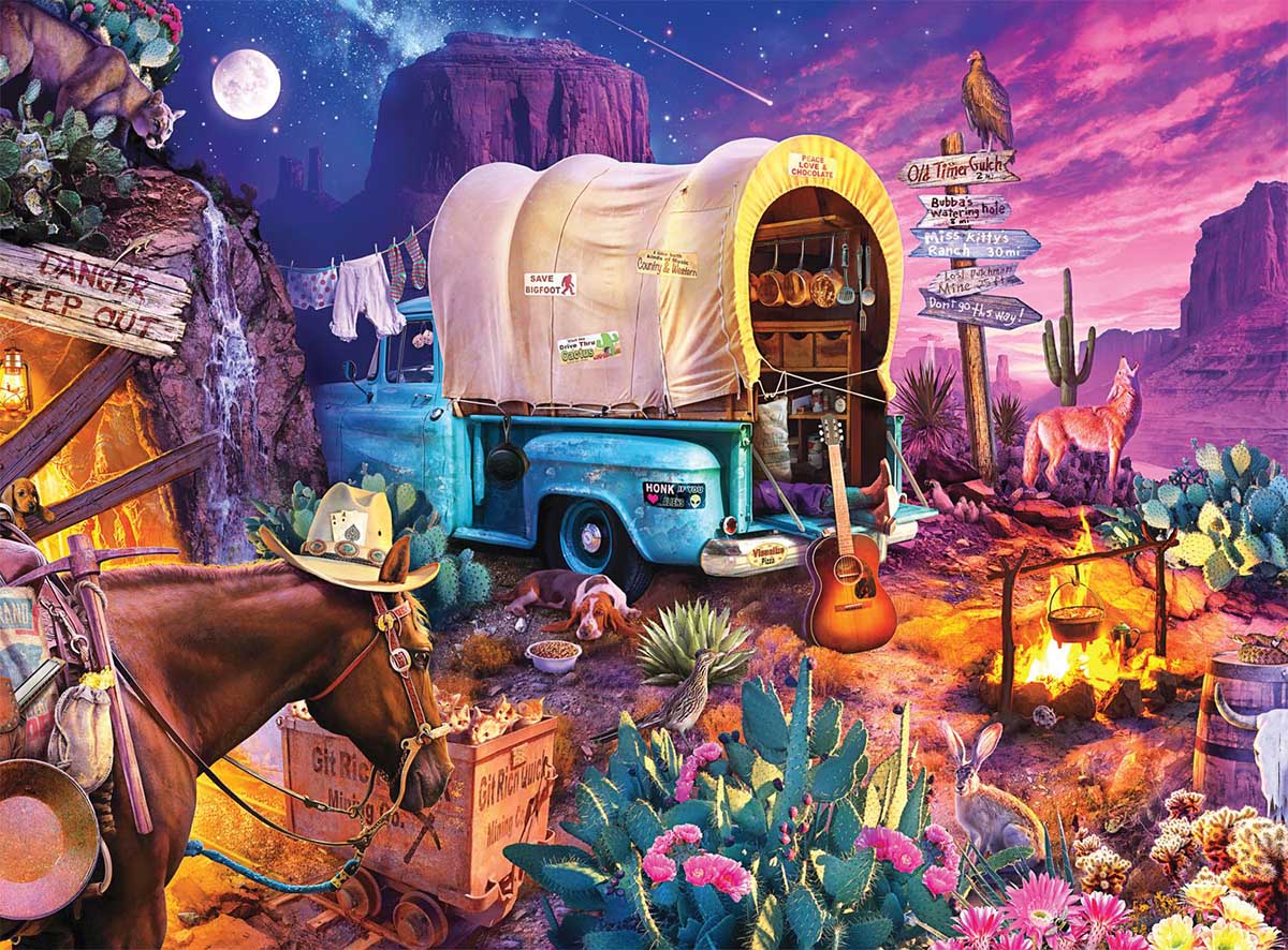 Wild West Camp Countryside Jigsaw Puzzle