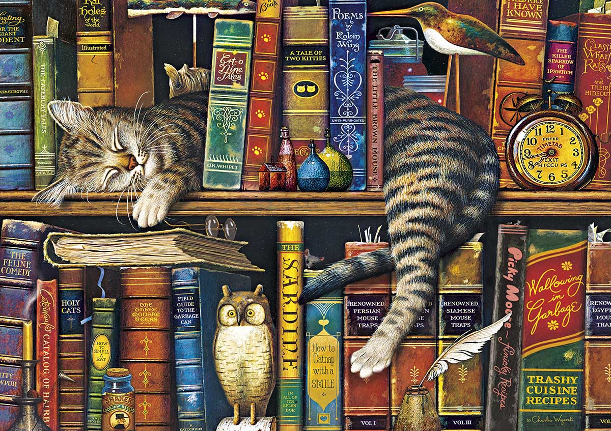 Frederick the Literate Cats Jigsaw Puzzle