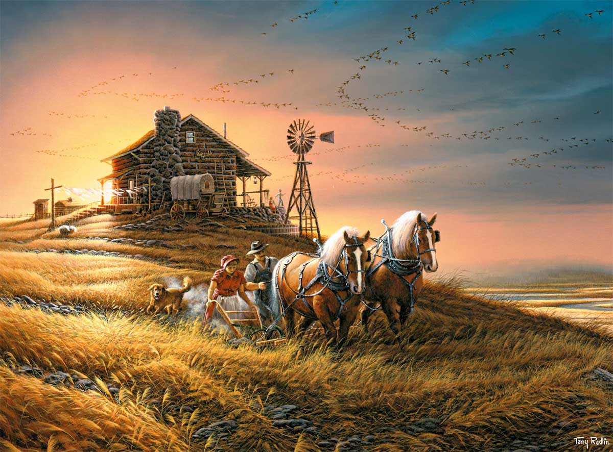 For Amber Waves of Grain Farm Jigsaw Puzzle