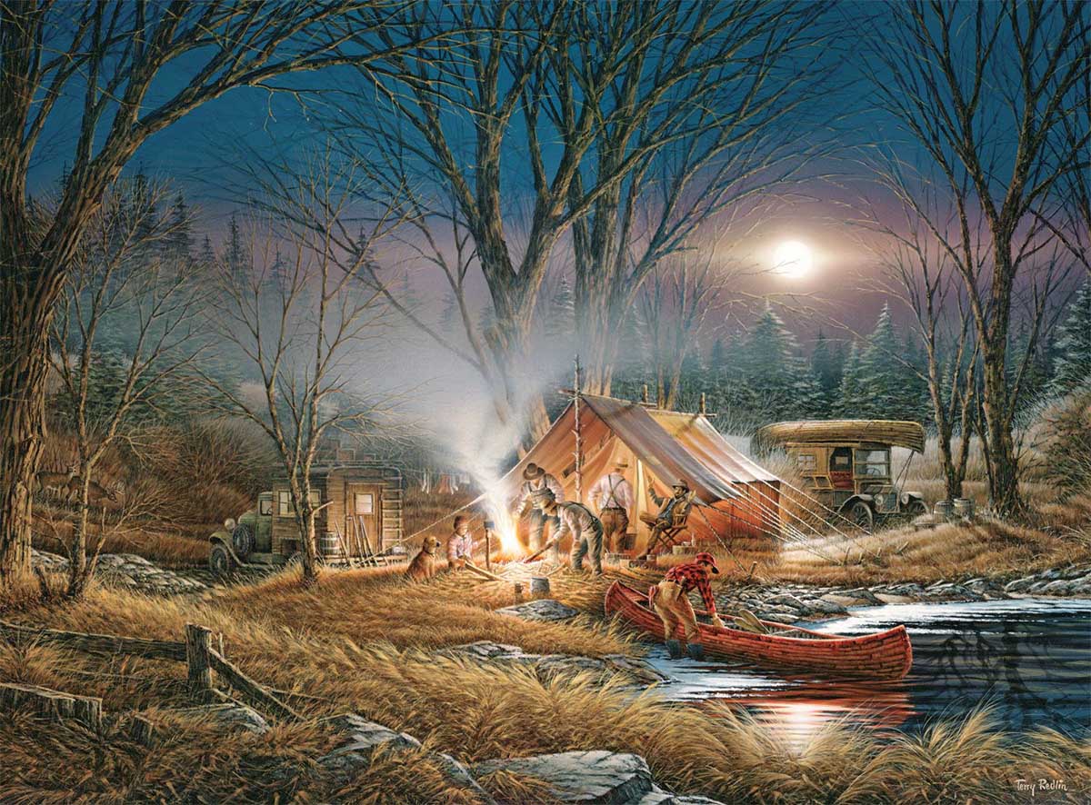 Campfire Tales Landscape Jigsaw Puzzle