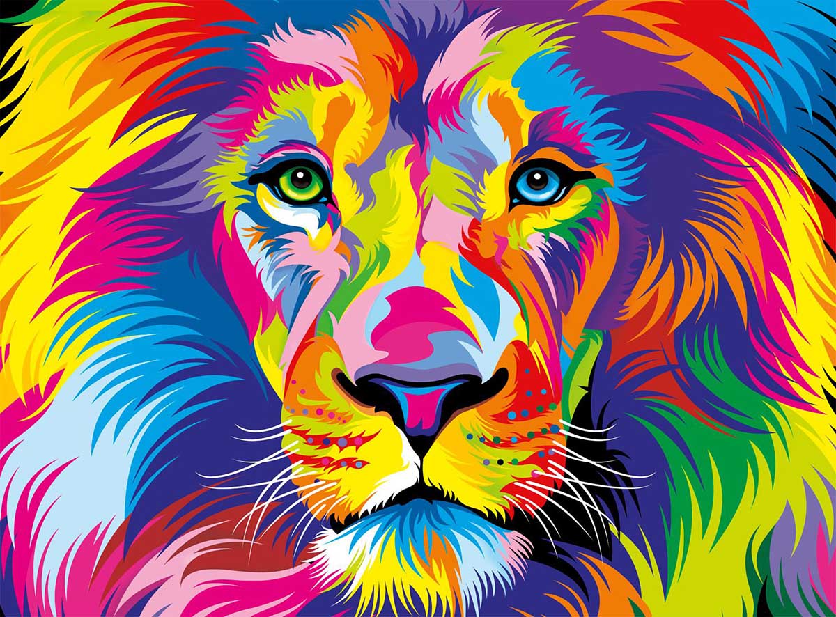 The King Rainbow & Gradient Jigsaw Puzzle