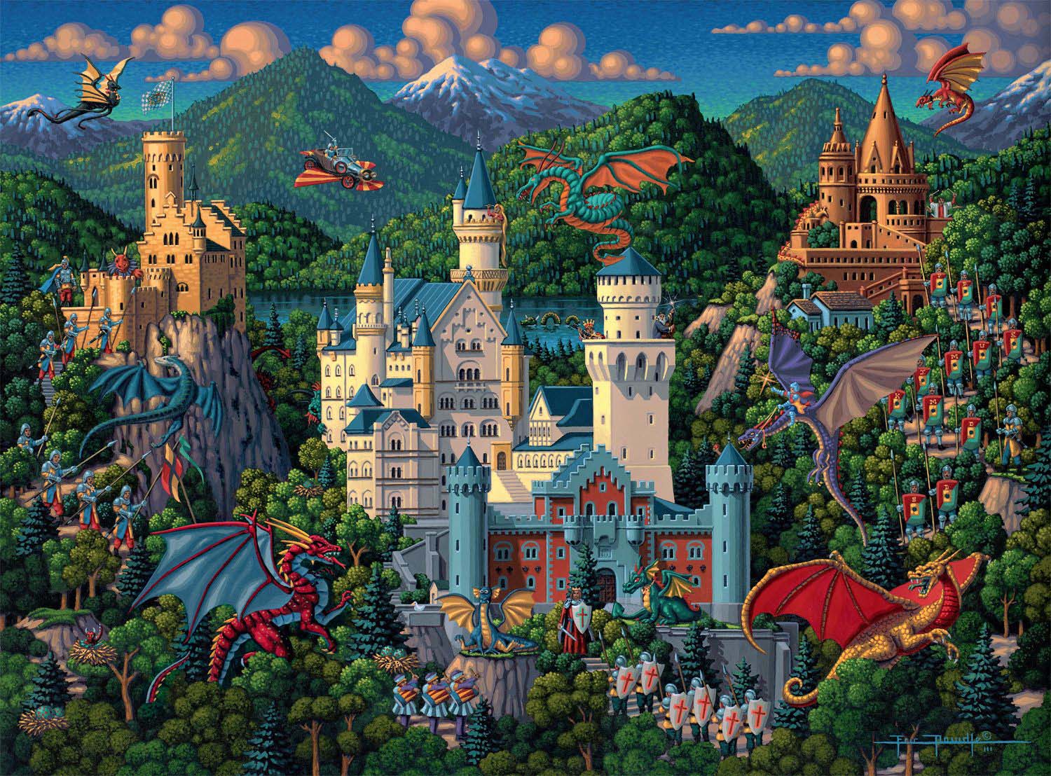 Imaginary Dragons Castle Jigsaw Puzzle