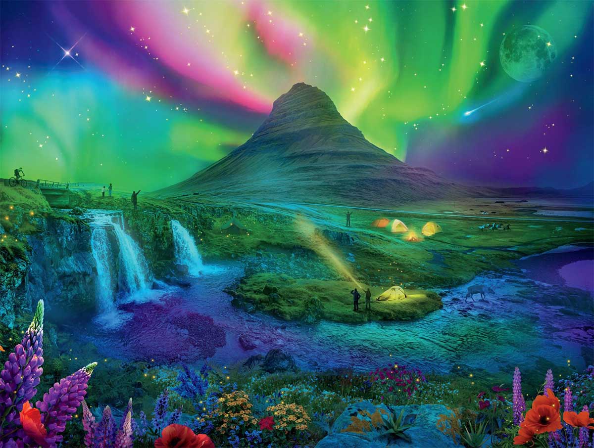 Enchanted Aurora Mountain Jigsaw Puzzle