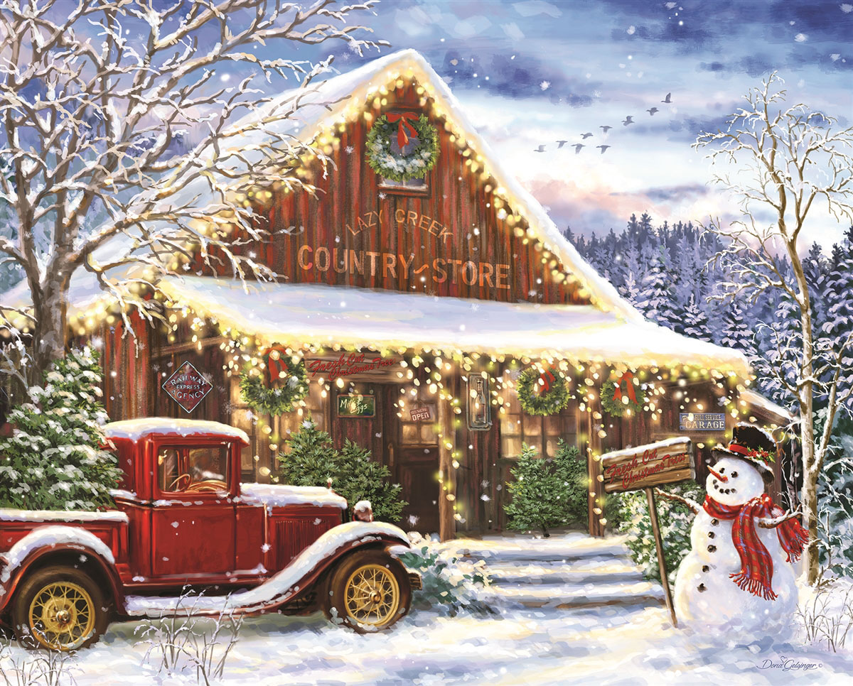 Lazy Creek Country Store Christmas Jigsaw Puzzle