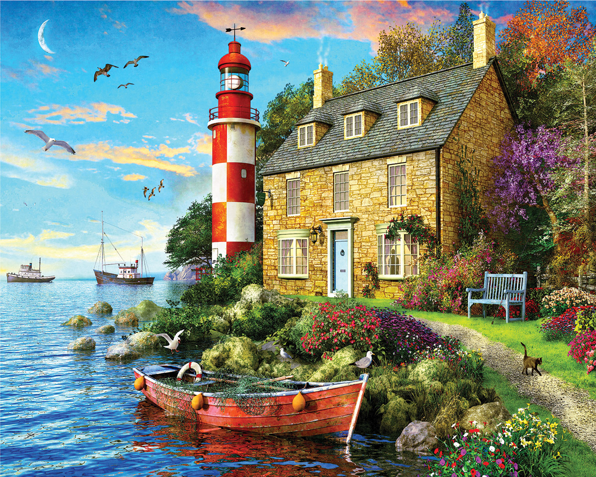 The Cottage Lighthouse Lighthouse Jigsaw Puzzle