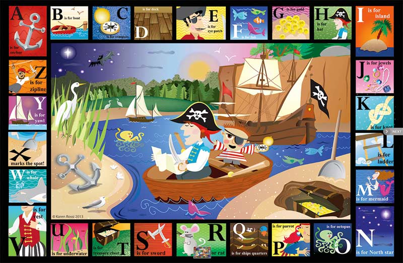 ABC Pirate Cove Educational Jigsaw Puzzle