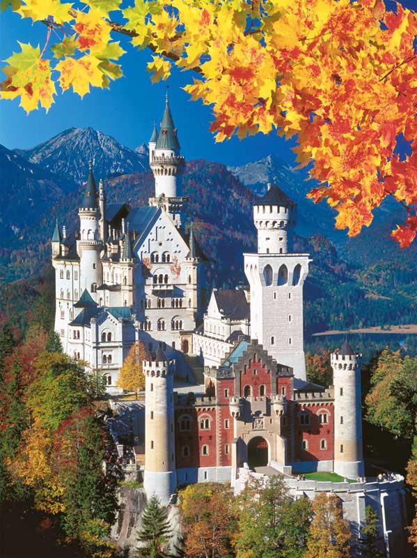 1000, Ravensburger, Neuschwanstein Castle in Autumn - Rare Puzzles