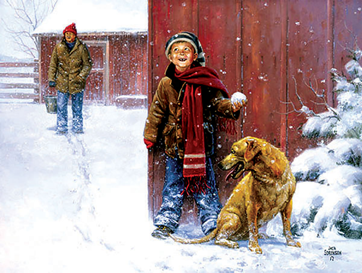 Winter Dogs 500 Piece Jigsaw Puzzle