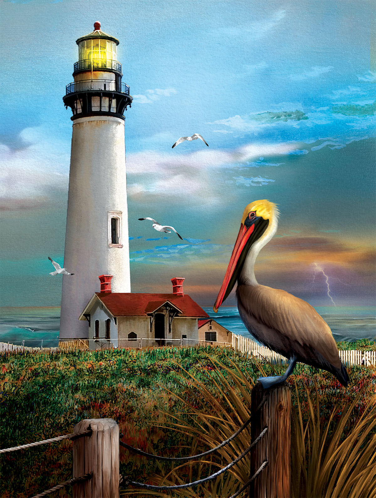 Ravensburger Lighthouse at Sunset 500 Piece Jigsaw Puzzle