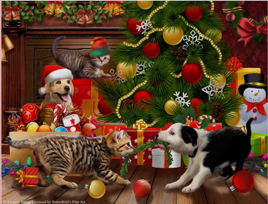 A Little Christmas Fun Cats Jigsaw Puzzle