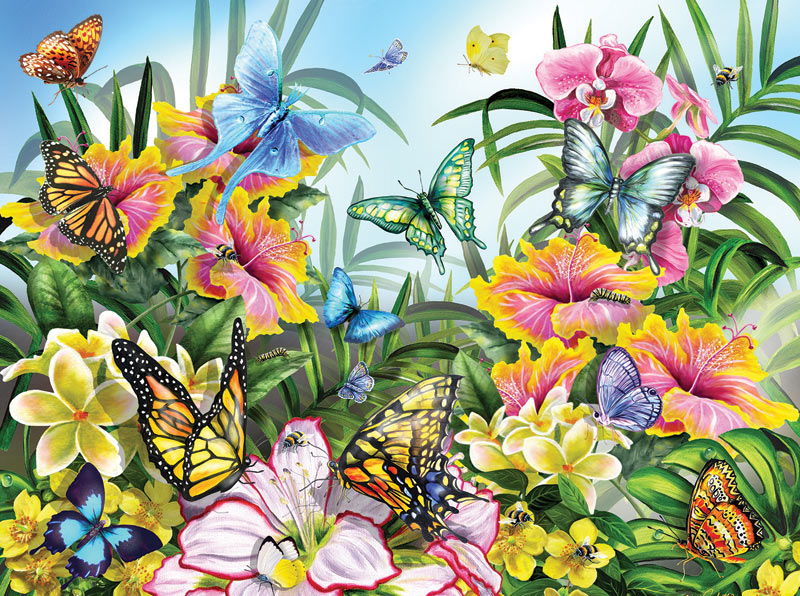 Garden Colors Butterflies and Insects Jigsaw Puzzle