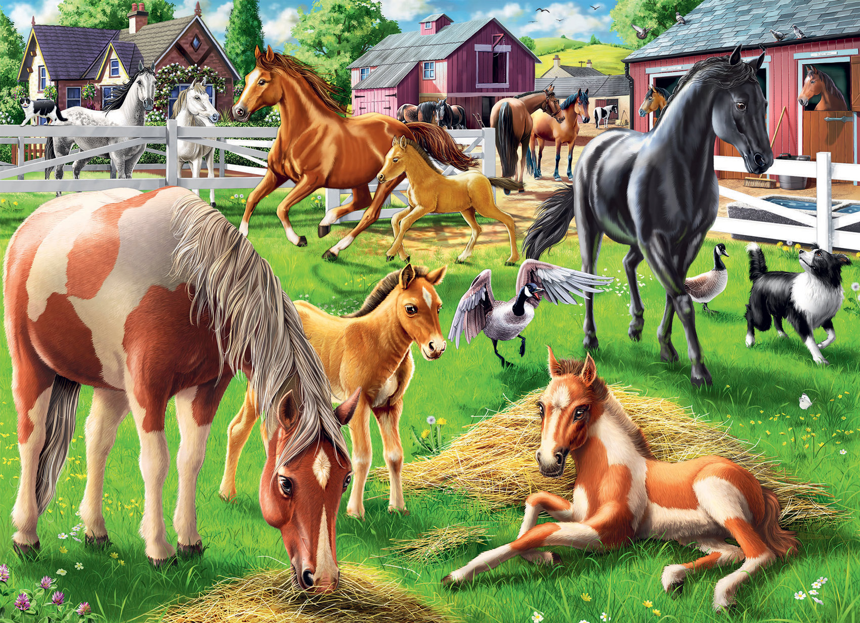 Masterpieces Horse and Pony Velvet Coloring 60 Piece Kids Puzzle