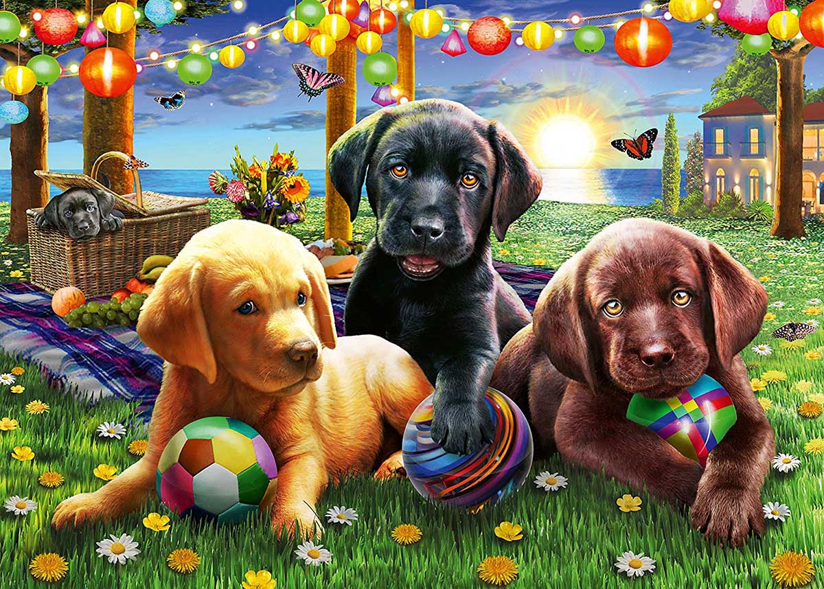 Puppy Picnic, 100 Pieces, Ravensburger | Serious Puzzles