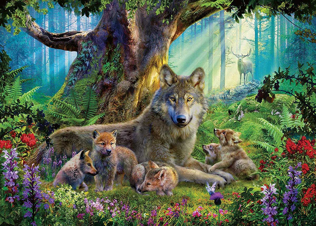 Wolves in the Forest Wolf Jigsaw Puzzle