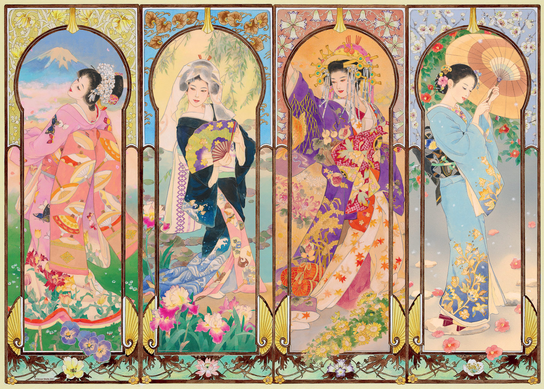 The Four Seasons Asian Art Jigsaw Puzzle
