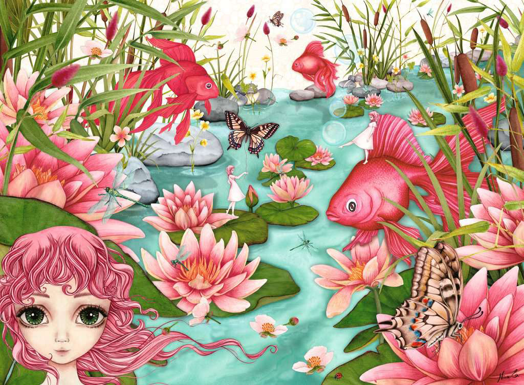 Minu's Pond Daydreams Gothic Art Jigsaw Puzzle