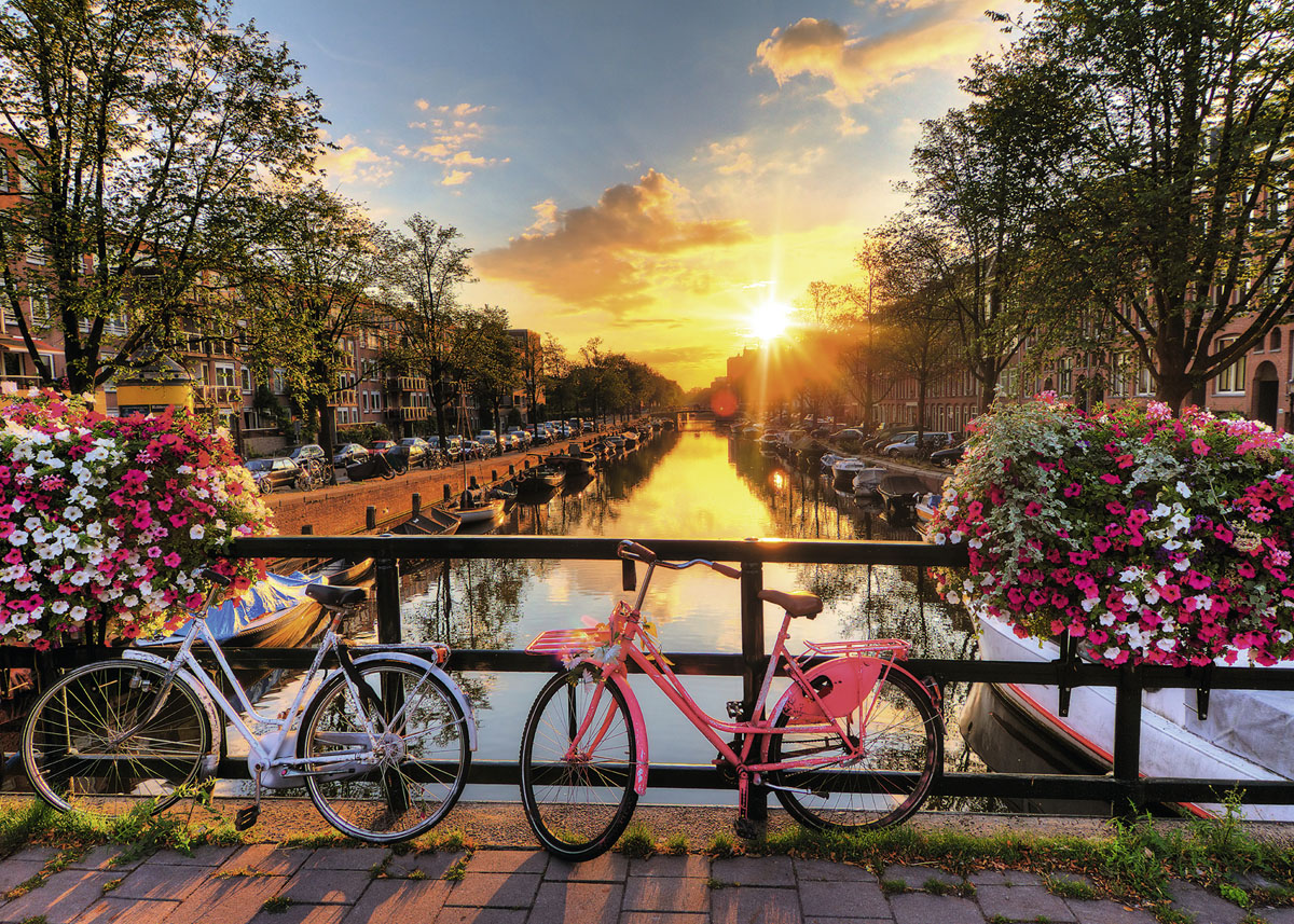 Bicycles in Amsterdam Amsterdam Jigsaw Puzzle