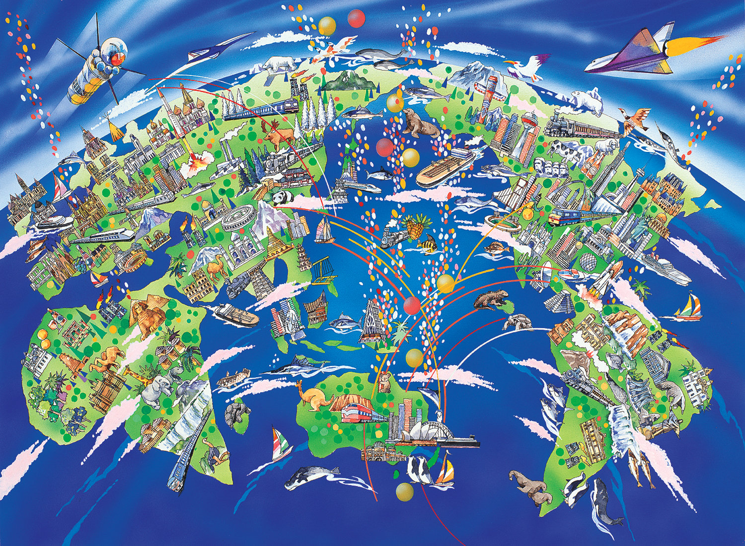 500 Piece Jigsaw Puzzle World Map 