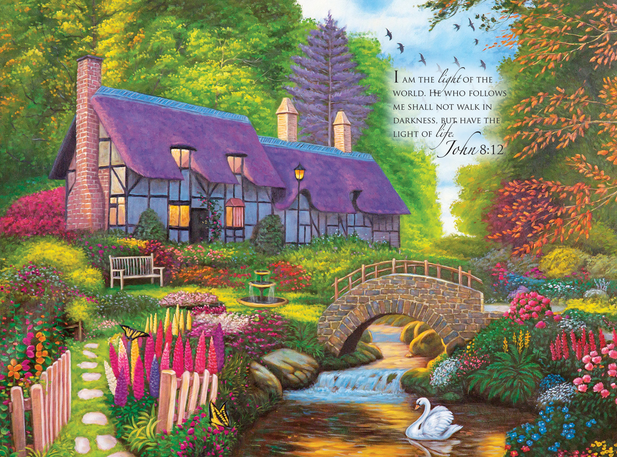 Secret Cottage Flower & Garden Jigsaw Puzzle
