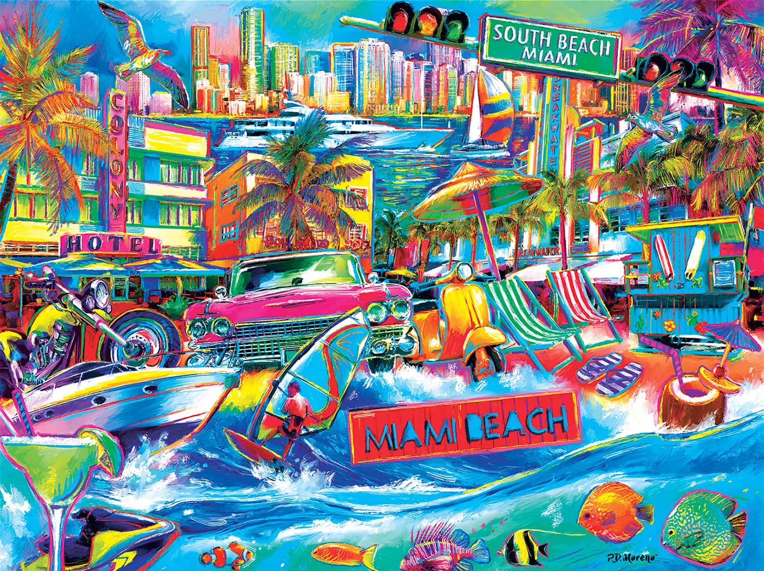 I Heart South Beach, 300 Pieces, RoseArt