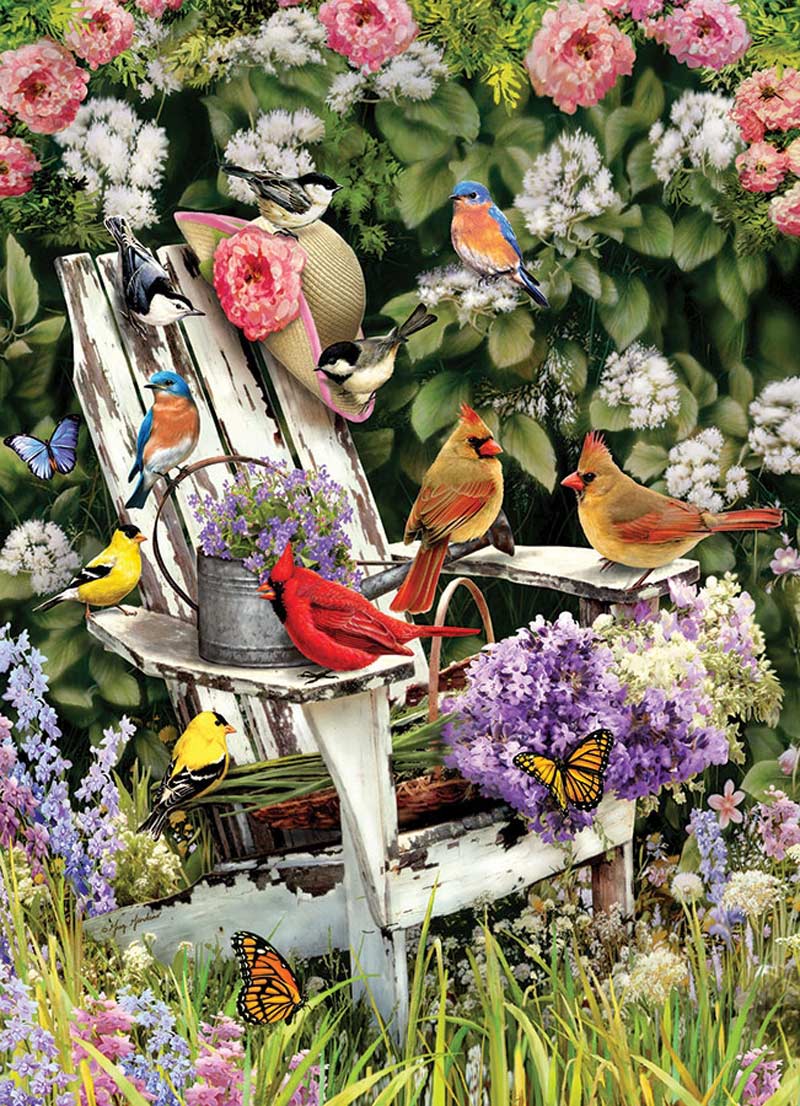 Summer Adirondack Birds, 1000 Pieces, Cobble Hill | Serious Puzzles