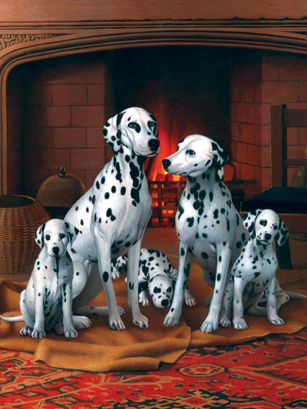 Dog Family Puzzle - White