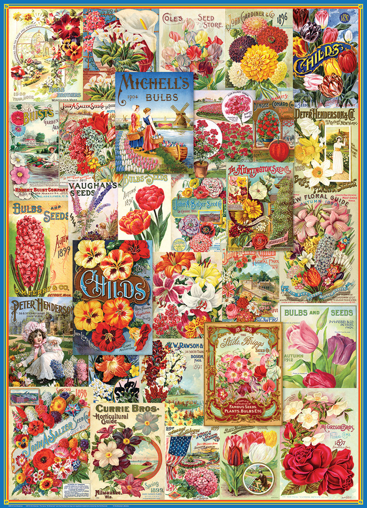 Flowers Seed Catalogue Collection Flower & Garden Jigsaw Puzzle