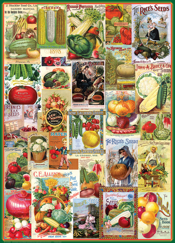Vegetables Seed Catalogue Collection Nostalgic & Retro Jigsaw Puzzle