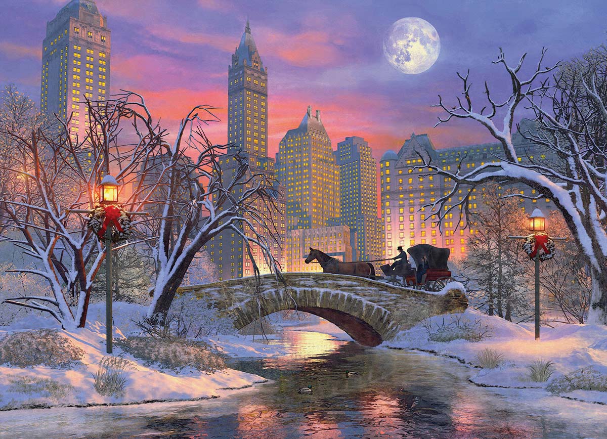 Christmas Eve in New York City Winter Jigsaw Puzzle