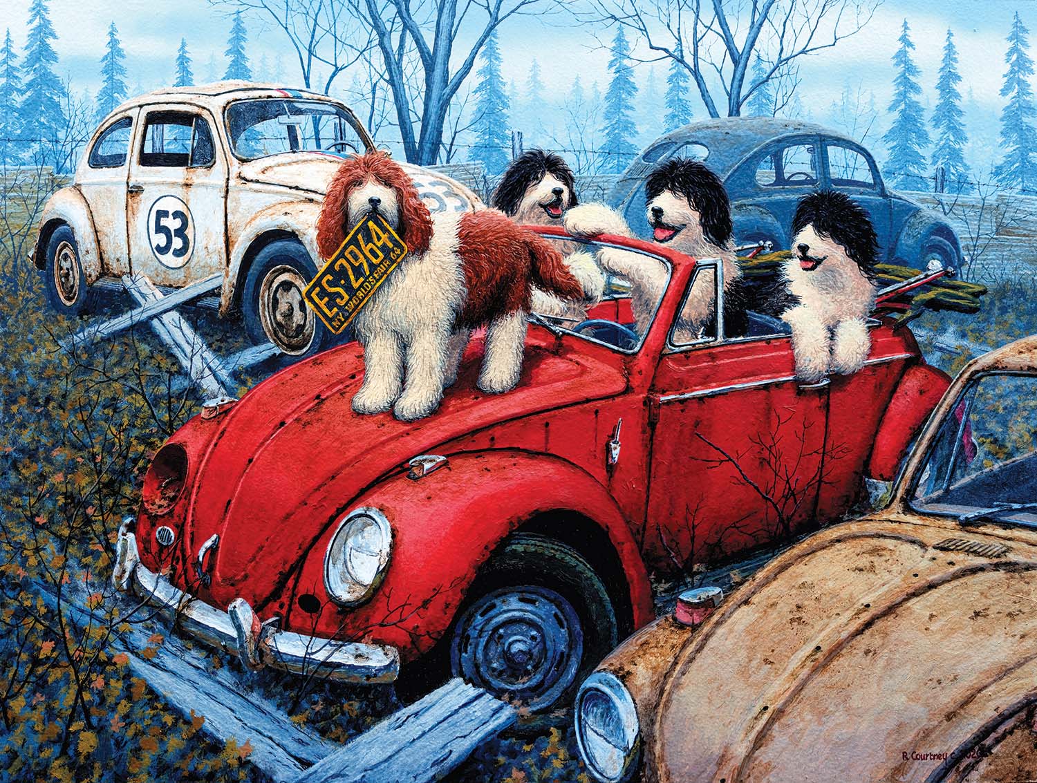 Hit the Road Dogs Jigsaw Puzzle
