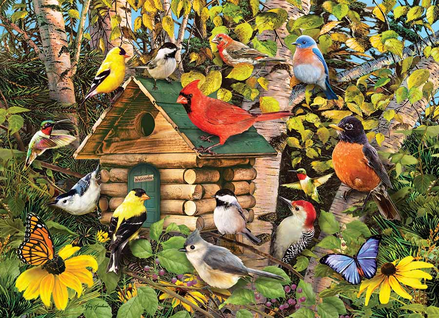 Bird Cabin Birds Jigsaw Puzzle