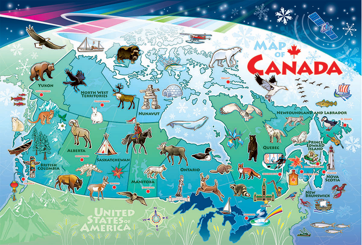 Map of Canada Travel Children's Puzzles