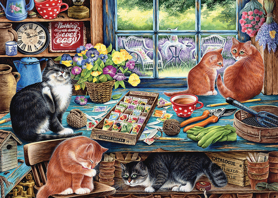 Garden Shed Cats Cats Jigsaw Puzzle