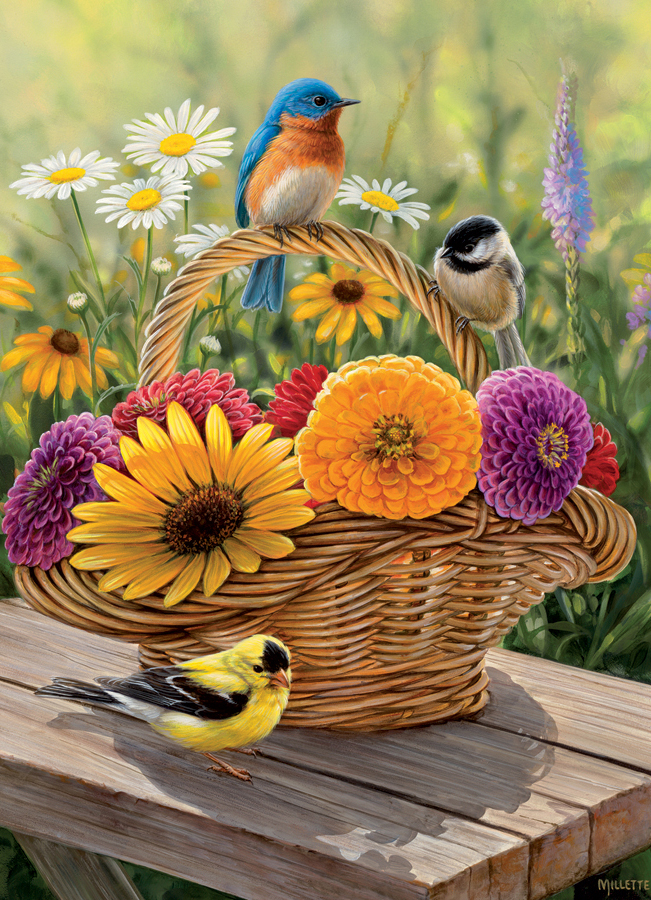 Summer Bouquet (Small Box) Birds Jigsaw Puzzle