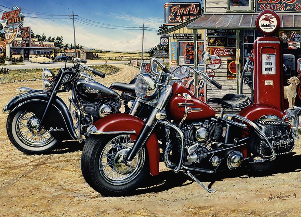 Two for the Road (Small Box) Motorcycle Jigsaw Puzzle