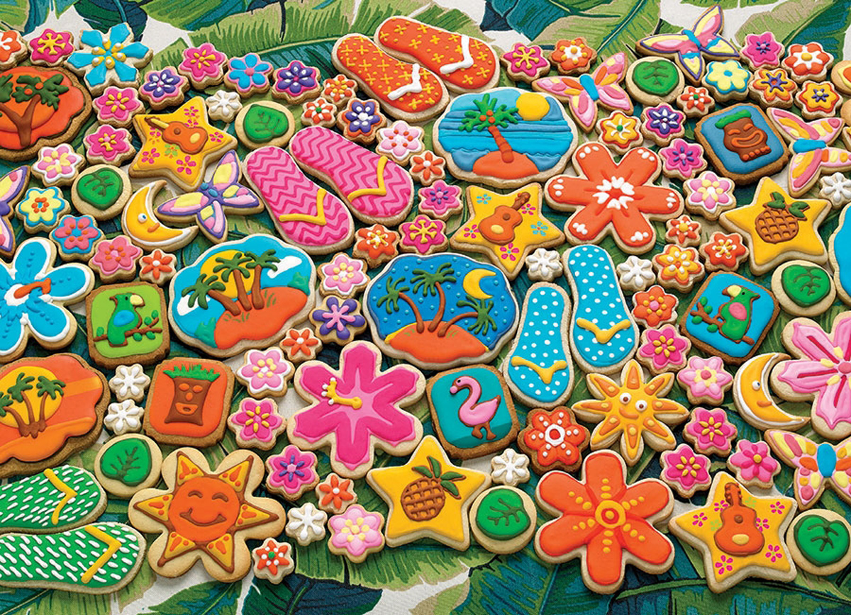 Tropical Cookies (Small Box) Dessert & Sweets Jigsaw Puzzle