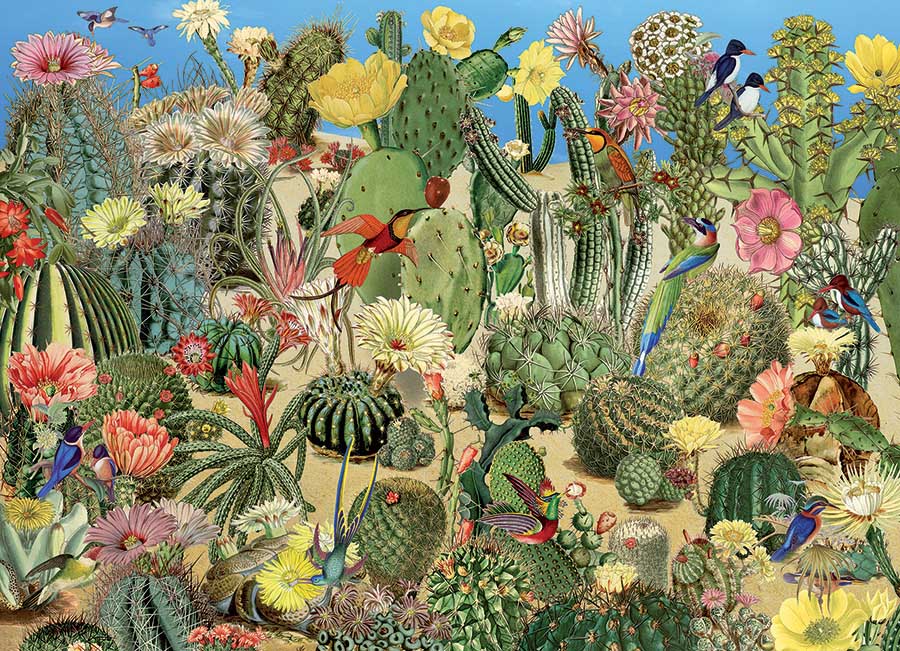 Cactus Garden Birds Jigsaw Puzzle