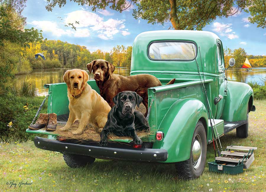 Let's Go Fishing Dogs Jigsaw Puzzle