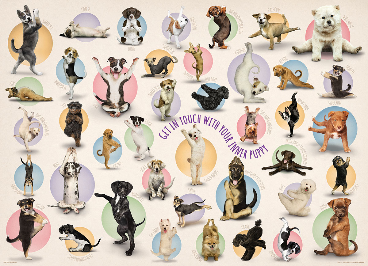 Yoga Puppies Dogs Jigsaw Puzzle