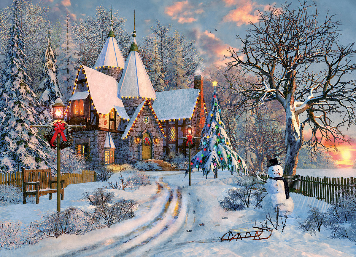 Christmas Cottage 1000 Piece Jigsaw Puzzle