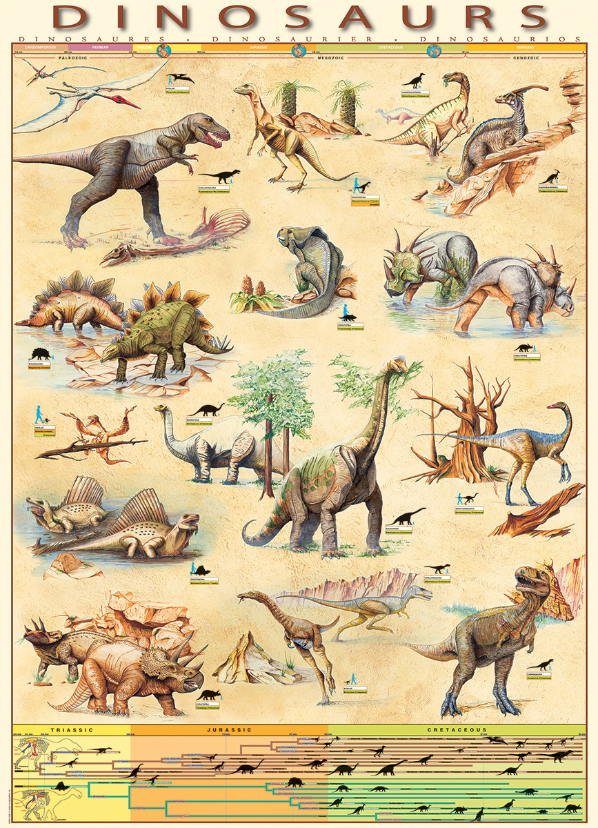 Dinosaurs Natural History Chart Dinosaurs Jigsaw Puzzle