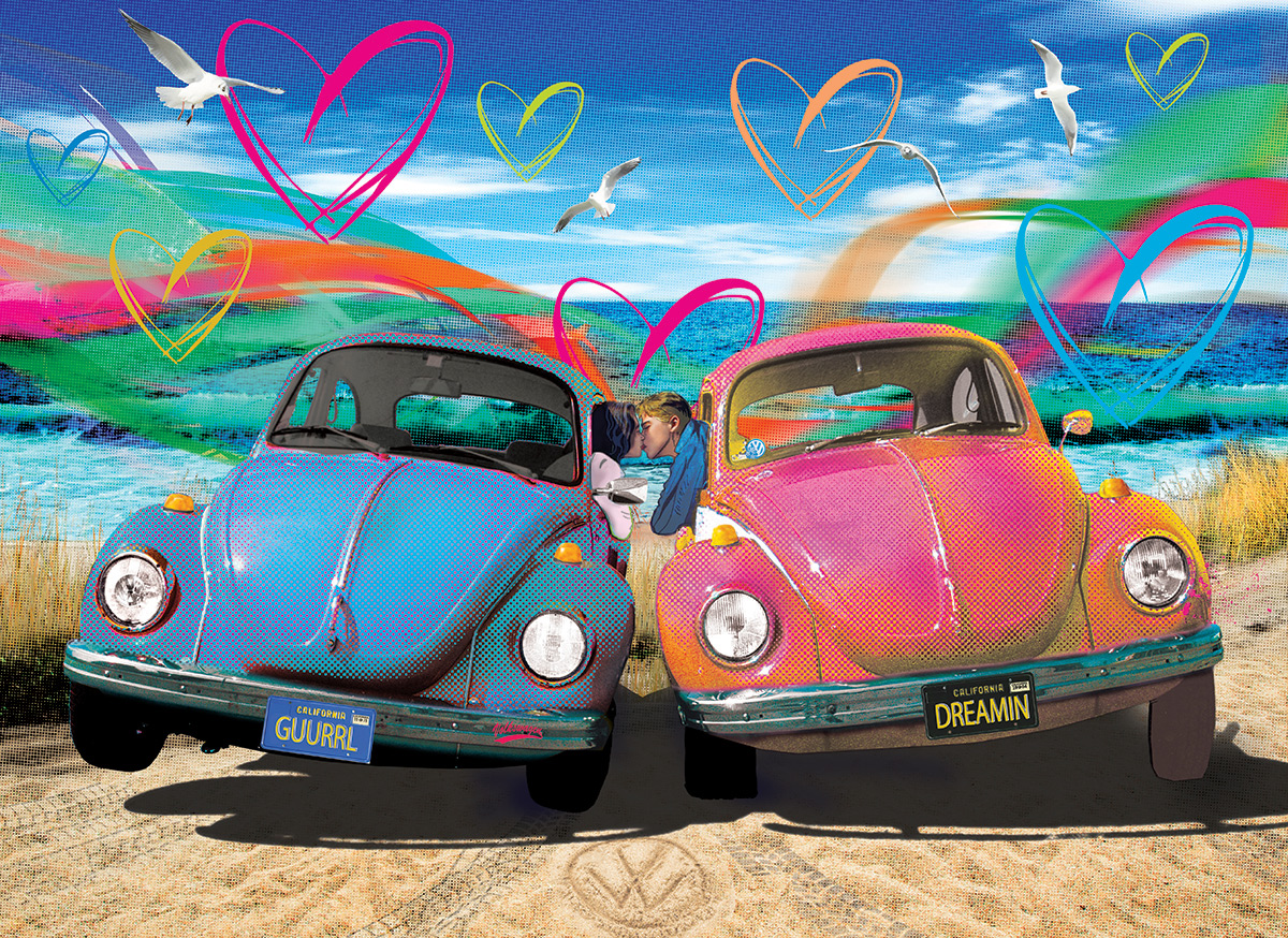 VW Beetle Love Car Jigsaw Puzzle
